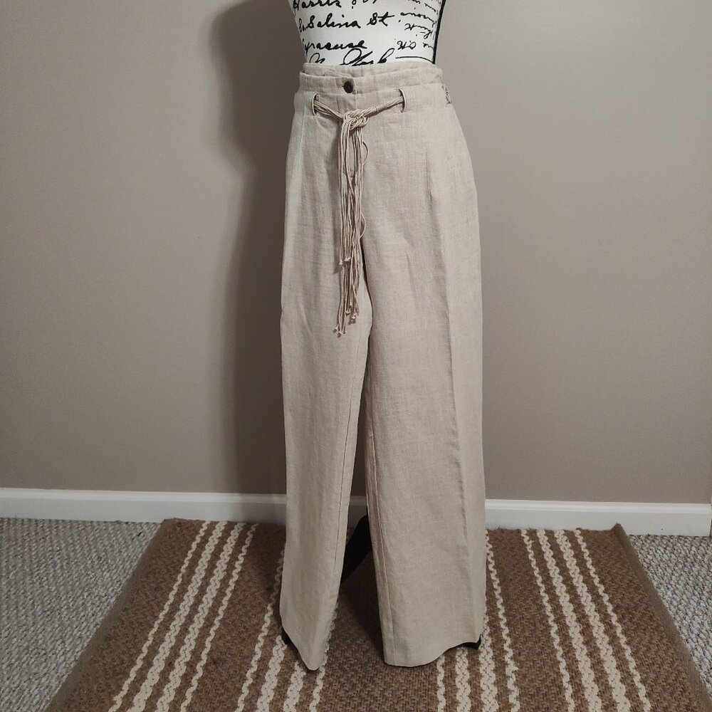 DS by Debbie Shuchat Linen Wide Leg Trousers